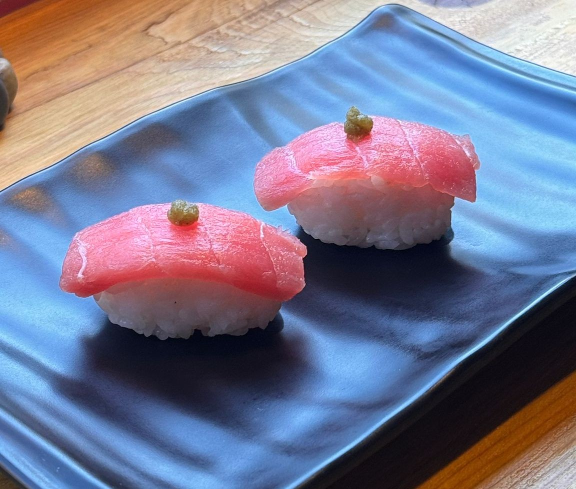Sushi being prepared